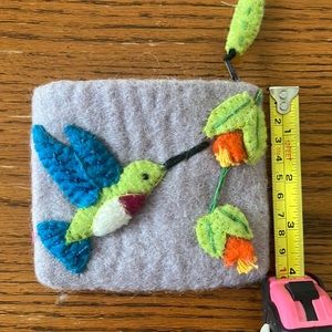 Hummingbird Felt Wallet